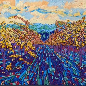 Fall Splendour in Napa Valley, Oil on canvas, 24"x48"x1.5 $4,800